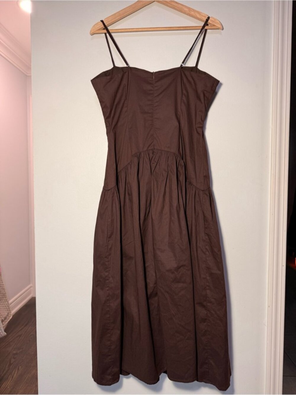 Peppermayo Yvette Corset Midi Dress in Chocolate size 8 - Picture 5 of 11